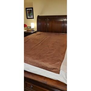 Woolrich Faux Suade Curtain 1 Panel Brown Lined Top Rod Sleeve